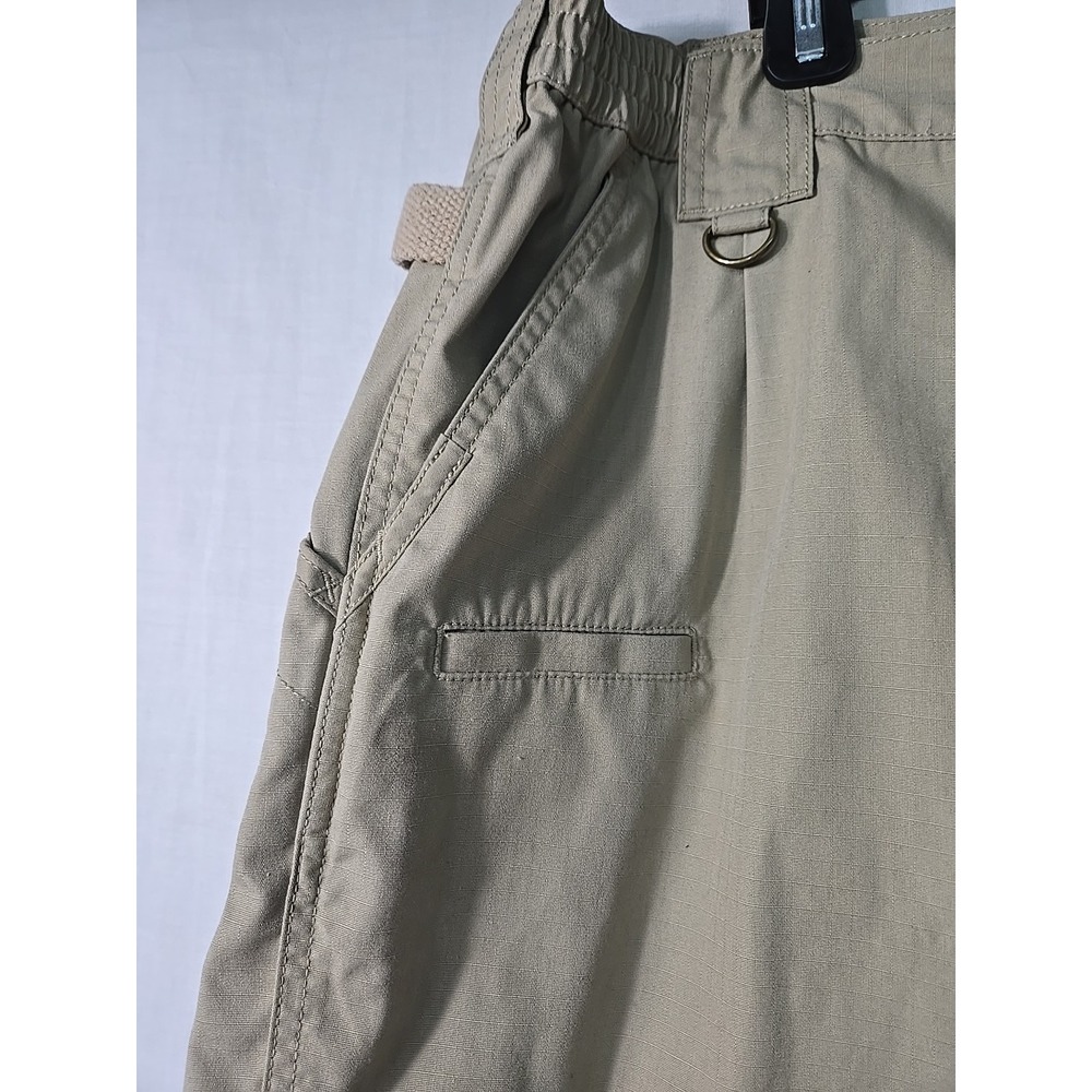5.11 Tactical Pants Mens 40/31 Beige  Relaxed‎ Fit Cargo Work Elastic Uniform - Picture 4 of 11